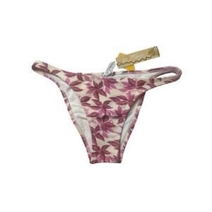 La Playa Women's Brazilian Swim Bikini Bottom Floral Size M
